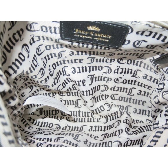 Juicy Couture Black Quilted Logo Stitched Crossbody Messenger Handbag - Picture 9 of 10